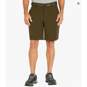 NWT Orvis Men's Flat Front Comfort‎ Waist Belt Lightweight Green Cargo Shorts 40